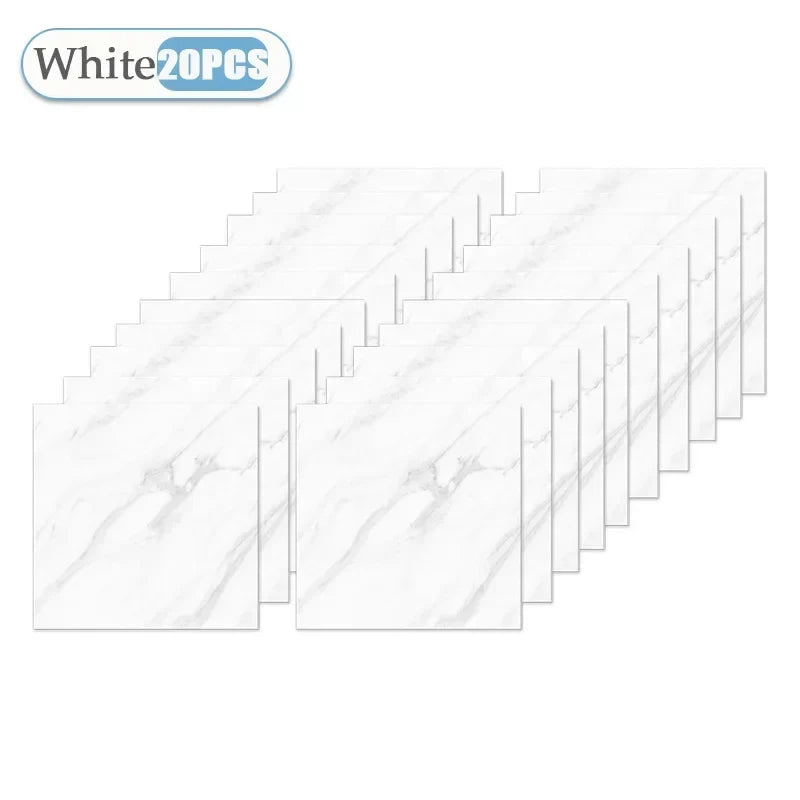 Self-Adhesive Wallpaper Tile Stickers - Waterproof 30x30cm Kitchen & Bathroom Home Decor