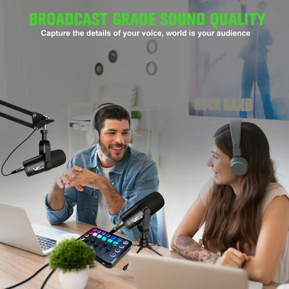 Professional USB/XLR Dynamic Microphone – VM70 Mic for Broadcast, Podcast & Recording Studio, Ideal for Music & Speech