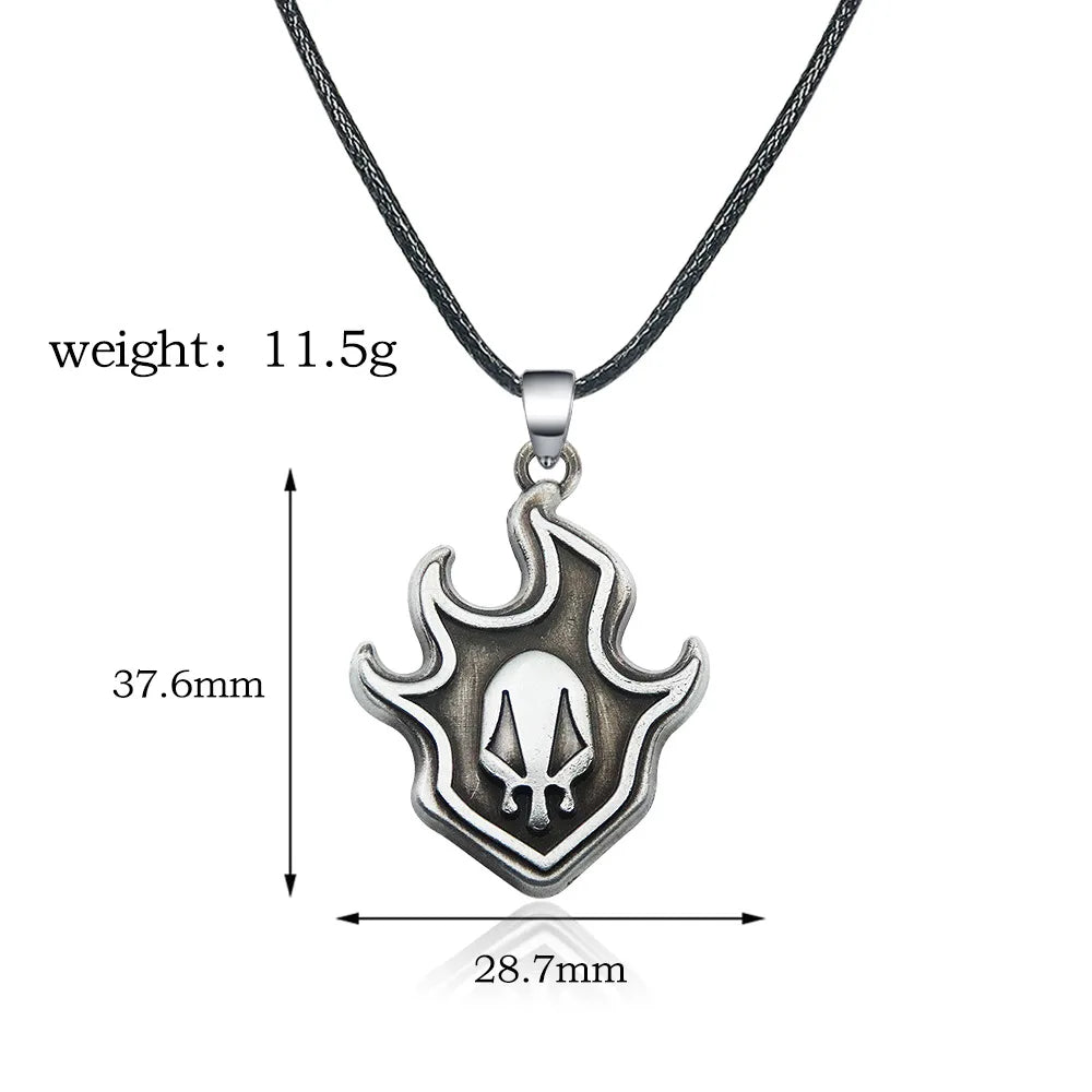Bleach Ichigo Kurosaki Keychain Necklace - Anime Cosplay Pendant Charm for Men & Women Backpack Jewelry Gift