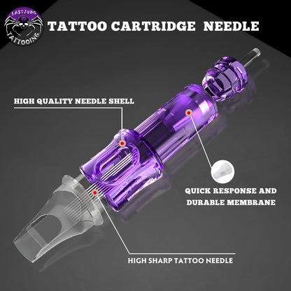 LASTJUDG 20PCS Disposable Tattoo Cartridge Needles – RL RS M1 RM for Permanent Makeup & Tattoo Pen
