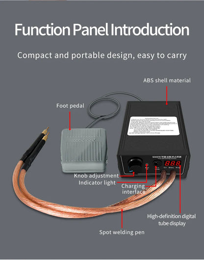 8000W Mini Spot Welder Kit – Portable DIY 18650 Battery Pack Welding Machine for 0.15mm Nickel Strip