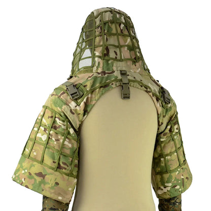 Ghillie Suit Tactical Sniper Coat – Viper Hood Camouflage Clothing for Airsoft, Paintball & Hunting, Ripstop Fabric