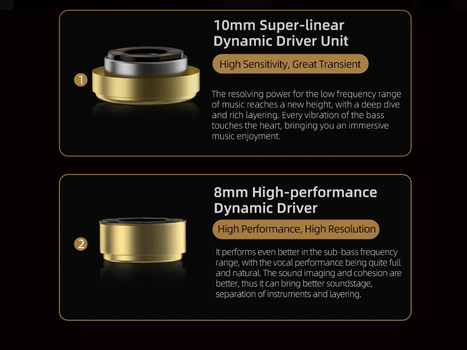 KZ ZA12 2DD+4BA Hybrid IEM Headphones – Wired In-Ear Monitor with Adjustable Tuning, HiFi Sound, Sports & Gaming Noise-Canceling Earphones