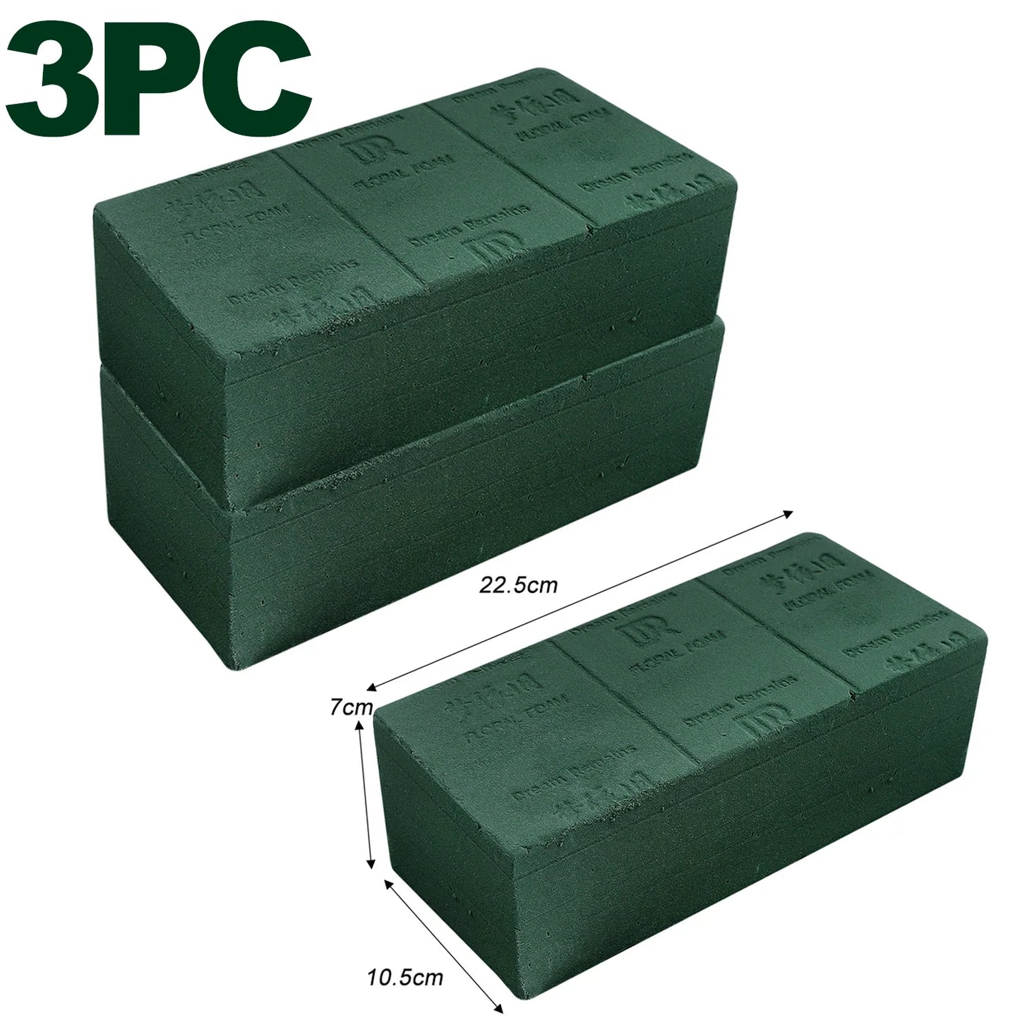 Floral Foam Blocks for Flower Arrangements – Wet Foam for Fresh & Artificial Flowers, Wedding & Party Decoration (1–6 Pack)
