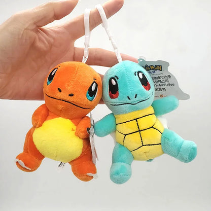 Pokemon Plush Cartoon Keychain Toys – Pikachu, Charmander, Psyduck, Squirtle, Snorlax Anime Figures, Kids Toy Xmas Gift