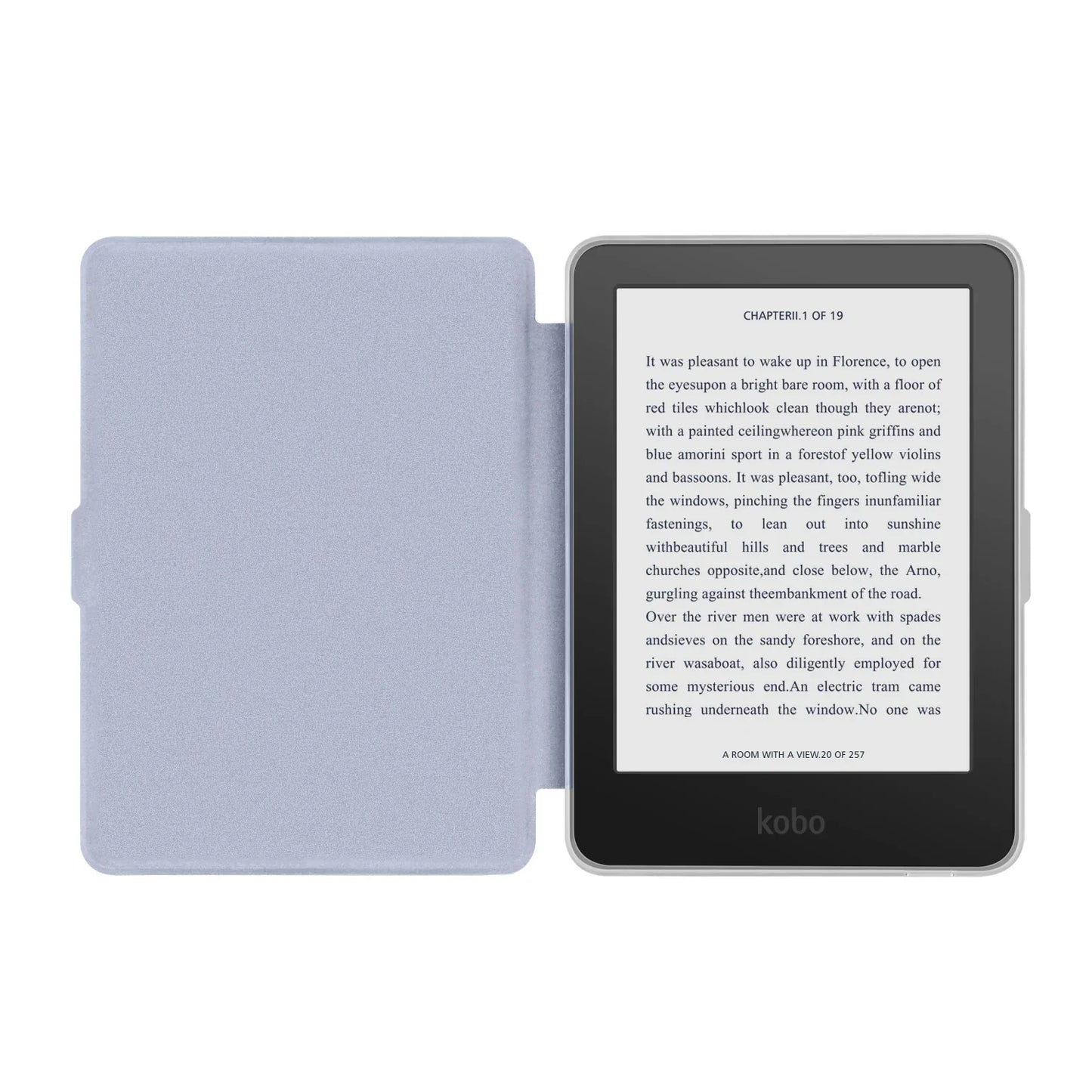 Kobo Clara 2E Case with Screen Protector — 6" Auto Sleep Leather Magnetic Cover & Transparent Acrylic Funda