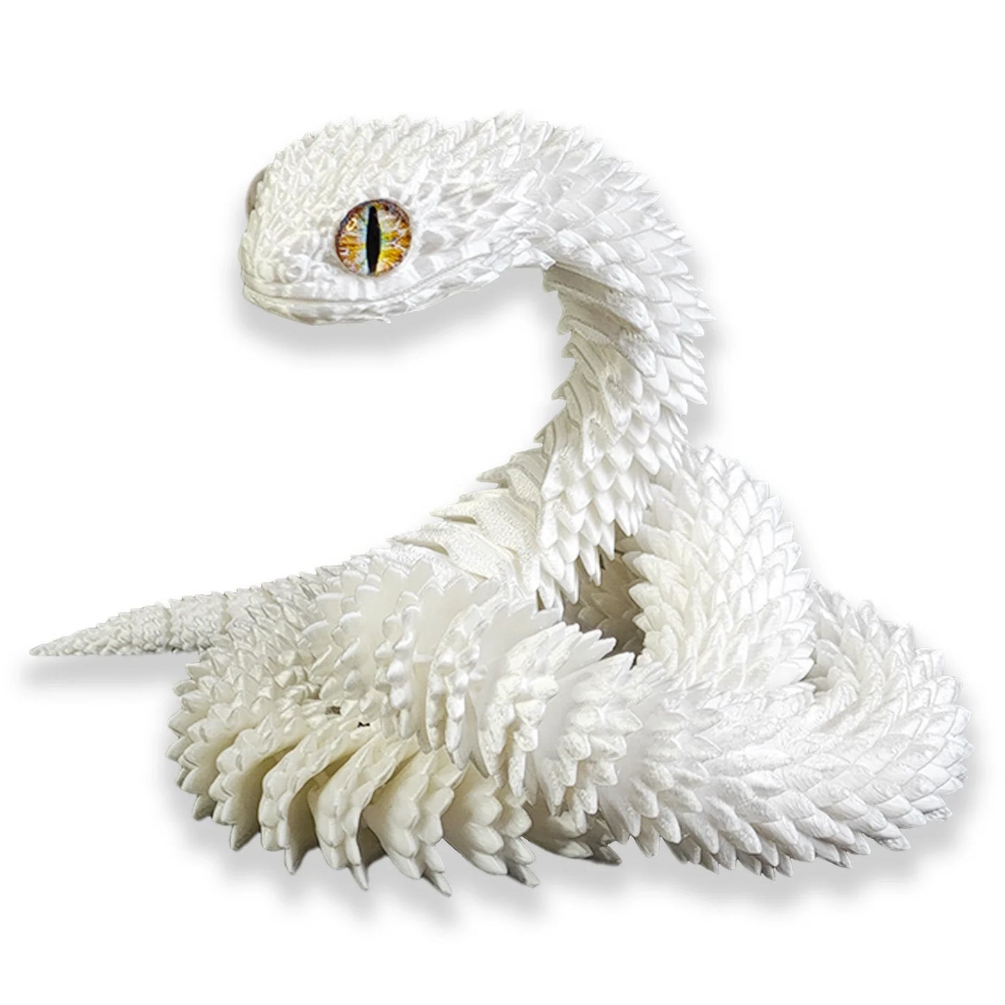 3D Printed Movable Snake Figurine – Realistic Jointed Simulation Ornament for Home & Office, 2025 New Year Craft Gift