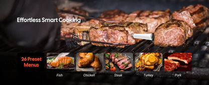 INKBIRD INT-11I-B Mini Wireless Meat Thermometer — Bluetooth 5.4, 1000ft Range, 1s Response, IP67, 26 Presets with LED Display for BBQ & Grill