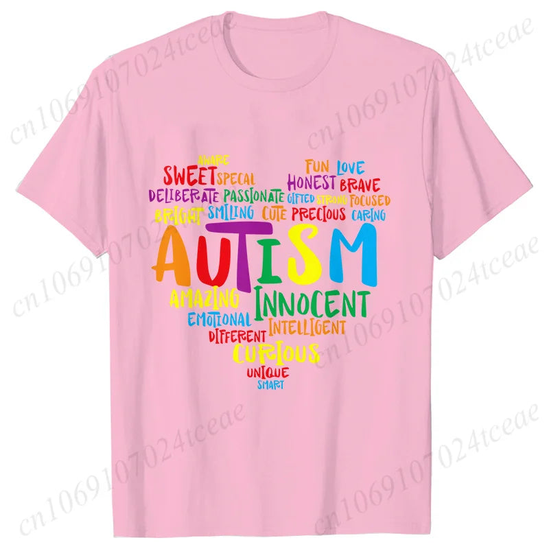 Women’s Live Love Accept Autism Awareness T-Shirt – Graphic Y2K Summer Top for Autism Awareness Month