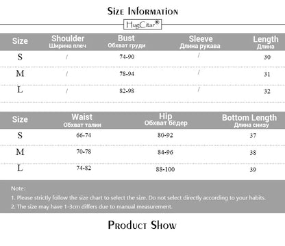 Hugcitar Solid Sleeveless Folds Tube Crop Top & Skirt Set – 2 Piece Summer Fashion Streetwear, Beach Clothing