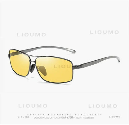 LIOUMO Polarized Photochromic Driving Sunglasses – Chameleon Night Vision Goggles for Men & Women