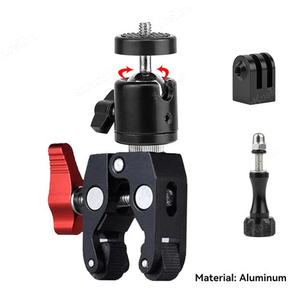 Selfie Stick Monopod Handlebar Mount – Compatible with Insta360 X4/X3/X2, GoPro 8-13 & DJI for Bicycle & Motorcycle