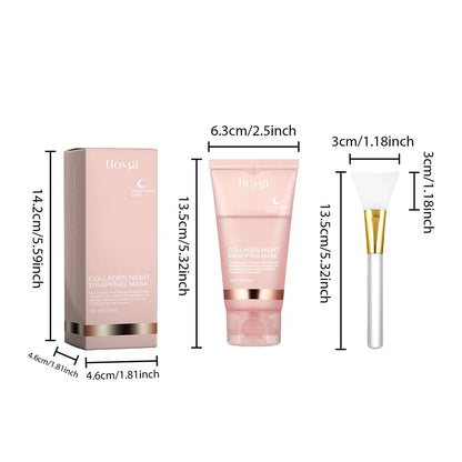 75g Collagen Night Peel-Off Mask – Moisturizing, Brightening & Firming Facial Mask for Hydrating, Smoothing & Skin Rejuvenation