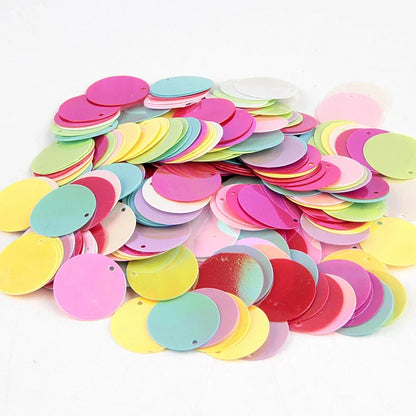 Large Round Flat Sequin Paillettes 10–30mm Loose Glitter Sequins for DIY Crafts, Kids Dance & Decoration 10g Pack