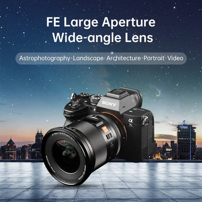 Viltrox AF 16mm F1.8 FE Lens – Full Frame Wide-Angle Fisheye for Sony E ZVE10, A7IV, A7SIII Mirrorless Cameras