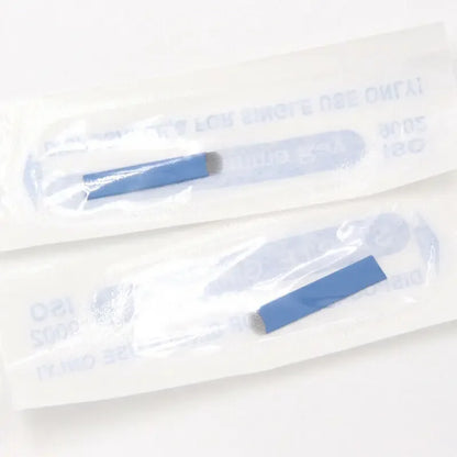 50pcs Microblading Tebori Blades — 0.18mm Permanent Makeup Needles for Eyebrows, 7/9/12/14/17/21 Manual Tattoo Needles