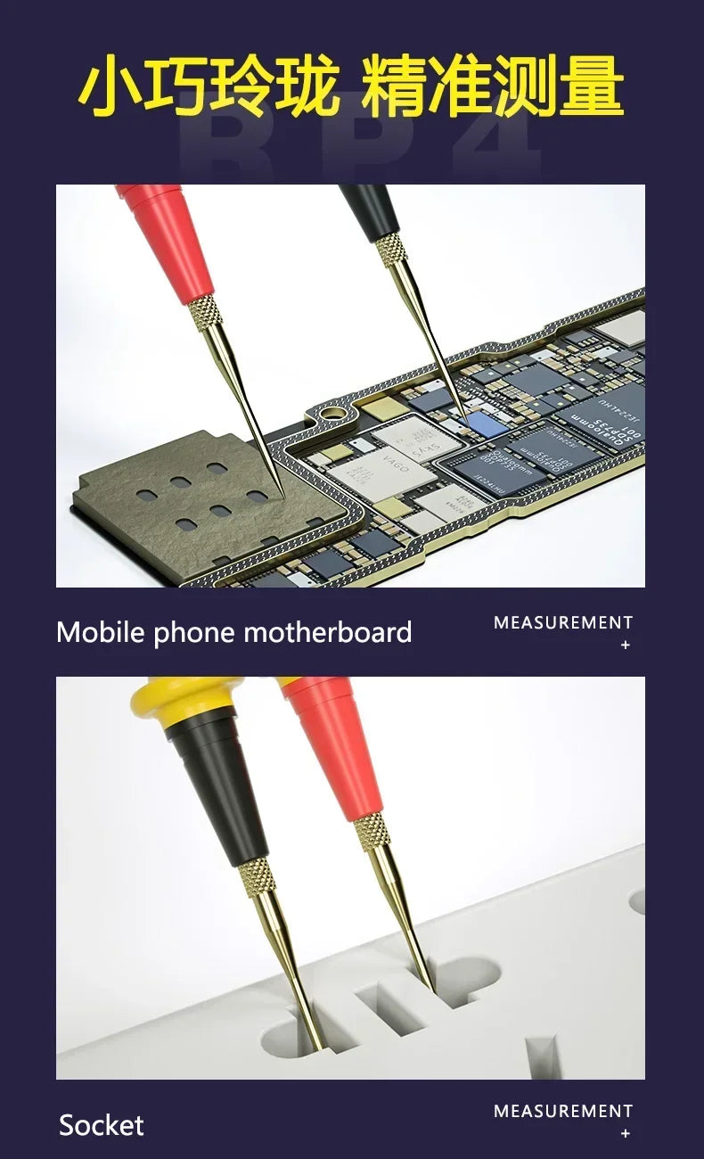 MECHANIC RP4 Ultra-Thin Multimeter Test Leads – Replaceable Pen Tip Cables for Digital & Analog Multimeters