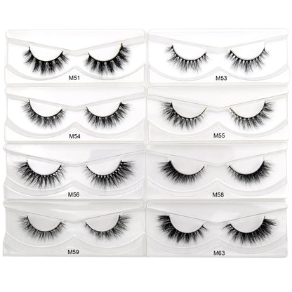 Visofree 3D Mink Eyelashes – 30/40/100 Pairs Handmade Full Strip Lashes with Tray, Cruelty-Free False Lashes for Makeup