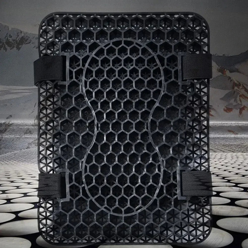 Pressure Relief Gel Honeycomb Motorcycle Seat Cushion — Anti-Slip, Comfortable Universal Seat Cover Accessory
