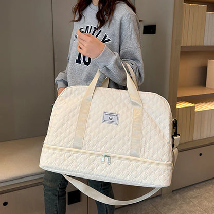 Short Trip Travel Bag – Large Capacity Waterproof Handbag with Dry & Wet Separation for Men & Women
