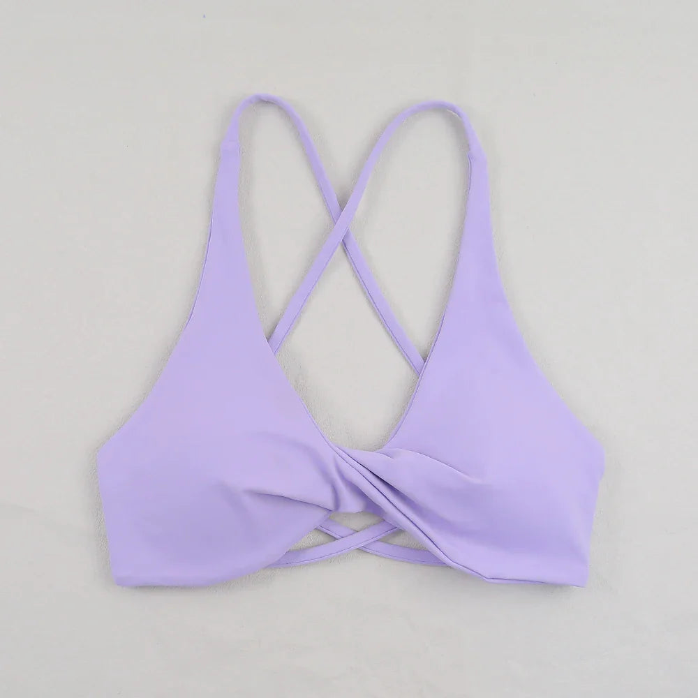 Sexy Slim Shoulder Strap Sports Bra – High Stretch Comfortable Breathable Yoga & Gym Workout Underwear with Detachable Straps