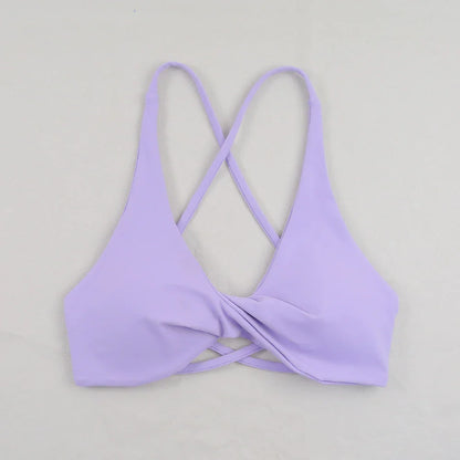 Sexy Slim Shoulder Strap Sports Bra – High Stretch Comfortable Breathable Yoga & Gym Workout Underwear with Detachable Straps