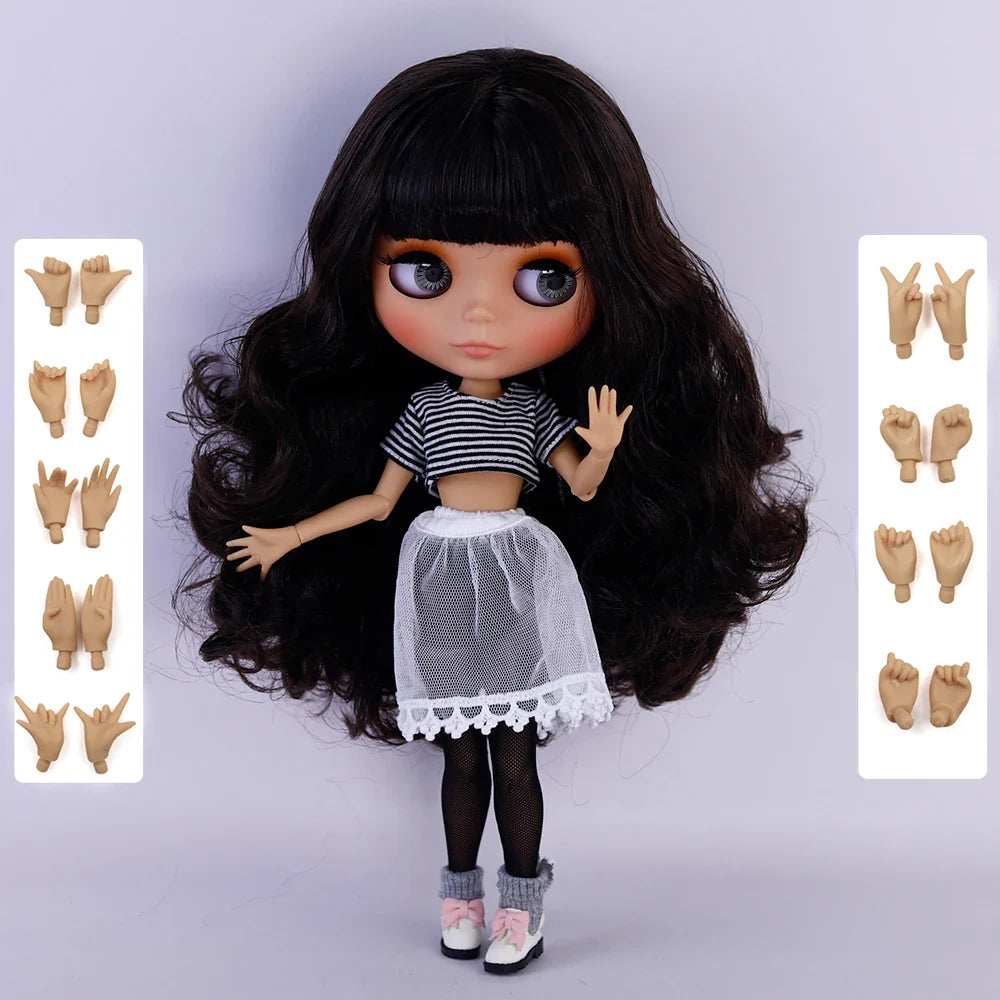 ICY DBS Blyth 1/6 Joint Doll – 30cm Tan Skin Matte Face BJD Girl Doll Toy Gift