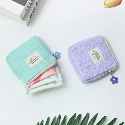 Women's Fashion Mini Cosmetic Bag - Travel-Sized Sanitary Napkin, Makeup, Coin, and Card Organizer Pouch