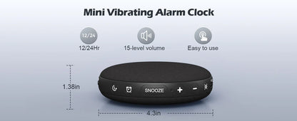Awakening Vibrating Alarm Clock – Loud Bed Shaker for Heavy Sleepers & Hearing Impaired, Wireless Magnetic Charging