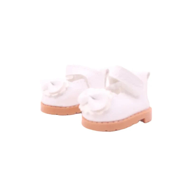 3.8cm Doll Shoes for 17cm Labubu Doll — Solid Color Lace-Up Canvas PU Shoes, Doll Clothing Accessories & Girl’s Toy Gift