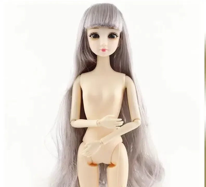 30cm BJD Doll 12-Joint 1/6 Girl Toy — Dress, 3D Eyes, Clothes & Shoes, Kids Gift for Girls