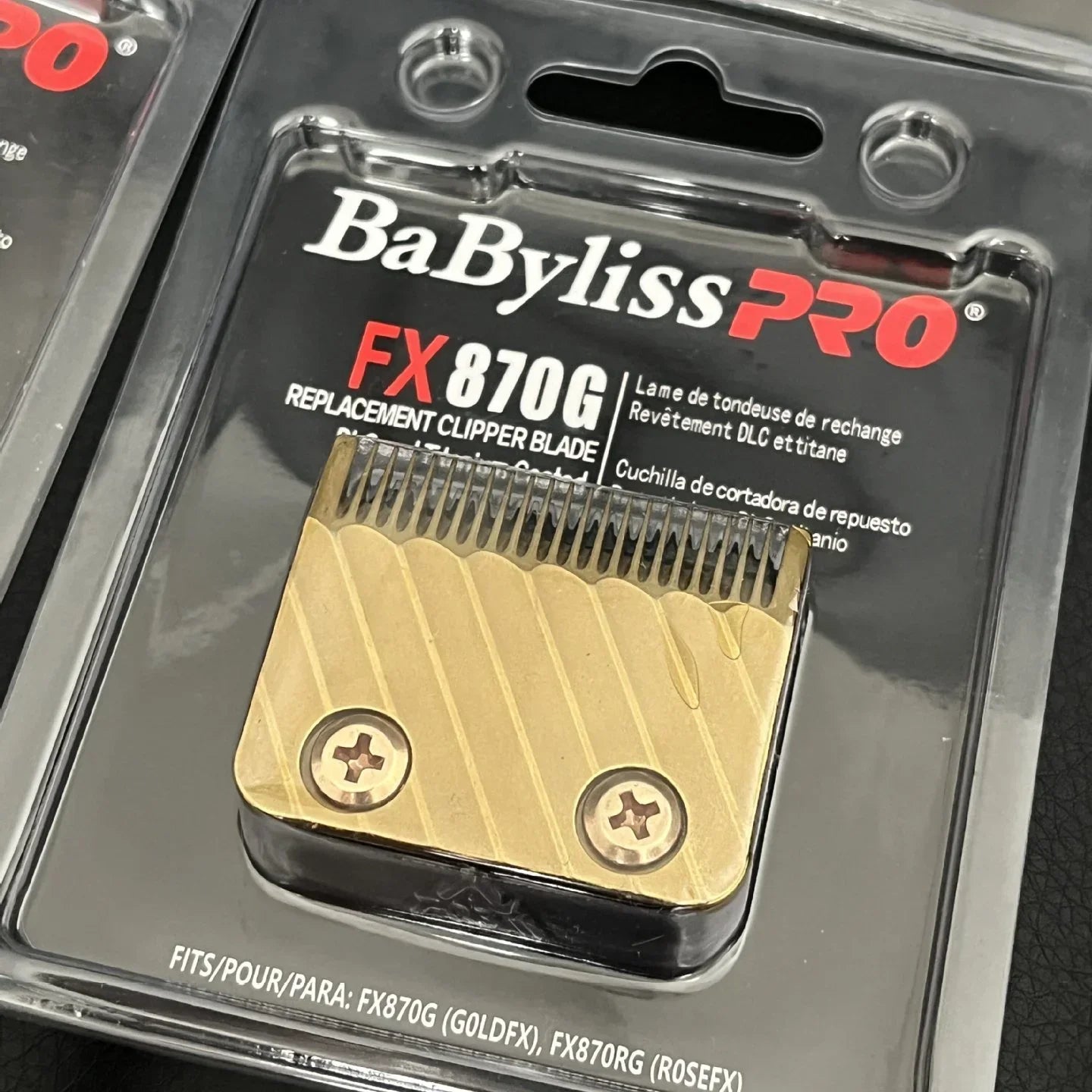 FX707 Titanium Coated Blade - Replacement for BaByliss PRO Trimmer, Compatible with FX787, FX726, FX787Z, DLC Carbon Steel