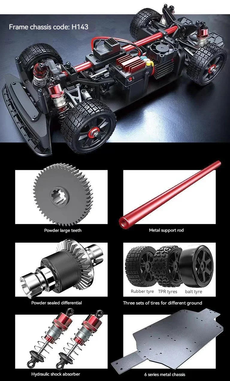 MJX Hyper Go 14301/14302/14303 Brushless RC Car – 1/14 4WD High-Speed Off-Road Drift Remote Control Vehicle for Boys