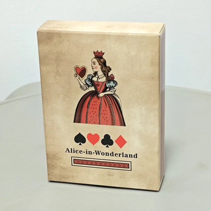 Alice in Wonderland Playing Cards – 54-Piece Full Deck (9×6.5cm) for Poker, Crafts & Scrapbooking