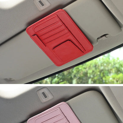 Car Visor Organizer – Multi-Pocket Pouch Bag for Cards, Glasses & Storage, Scratch-Resistant Auto Visor Holder for Car Interior