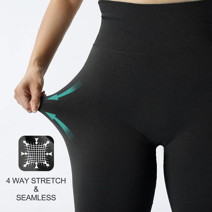 Seamless Knitted Fitness GYM Pants: High Waist Tight Peach Buttocks - Nude Yoga Pants for Women