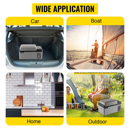 SucceBuy Portable Car Refrigerator Mini Fridge — 20L–55L Compressor Cooler DC 110-240V Ice Box for Camping