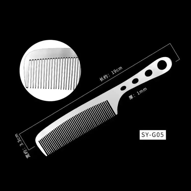 Ultra-Thin Titanium Steel Hairdressing Comb – Professional Men’s Point-Tail Hair Styling Brush
