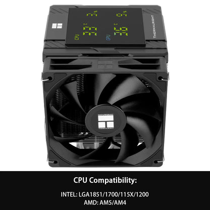 Thermalright Peerless Assassin 120 ARGB CPU Air Cooler – Digital Black Dual Tower High Performance Radiator for Intel LGA1851/1700/1200/115X & AMD AM4/AM5