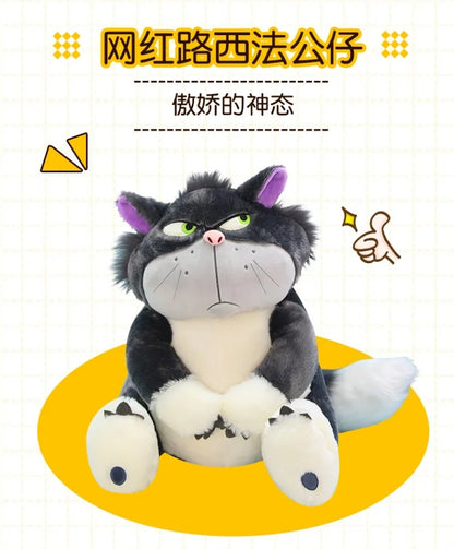 Disney Lucifer Plush Toy – 30/45/60cm Cute Stuffed Figaro Cat from Cinderella, Perfect Holiday Gift for Girls & Kids