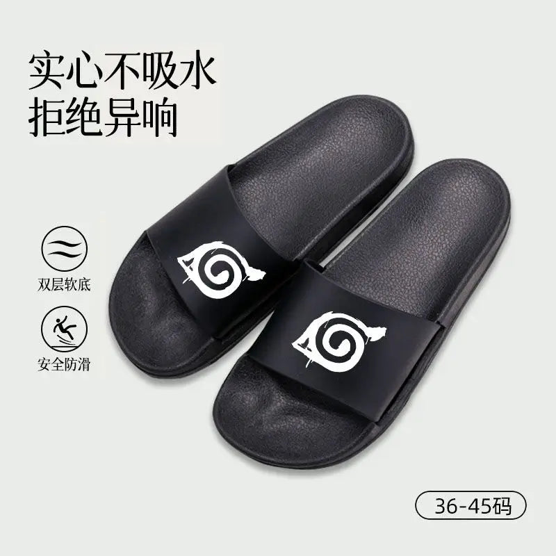 Naruto Anime Uchiha Itachi Akatsuki Slippers – Comfortable Non-Slip Indoor Home Slippers for Couples with Thick Sole