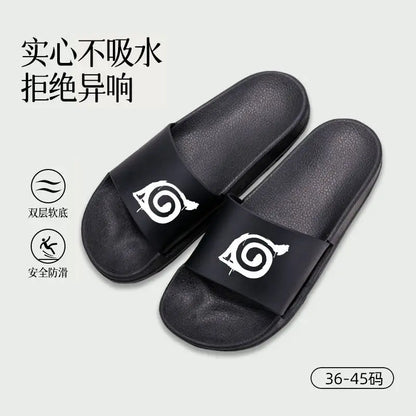 Naruto Anime Uchiha Itachi Akatsuki Slippers – Comfortable Non-Slip Indoor Home Slippers for Couples with Thick Sole
