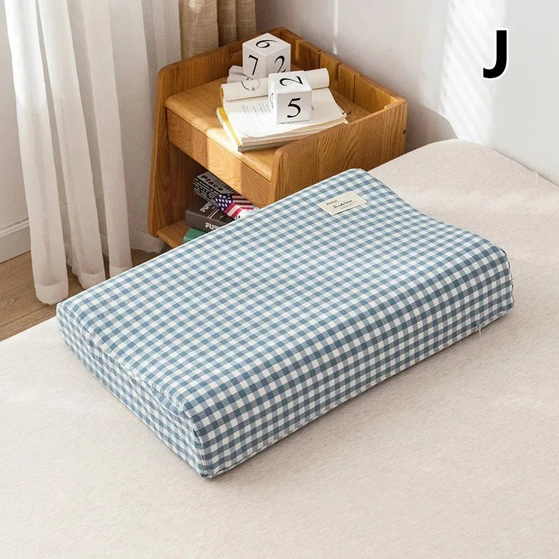 30x50cm Cotton Latex Pillowcase – Washable Memory Foam Pillow Cover for Bedroom