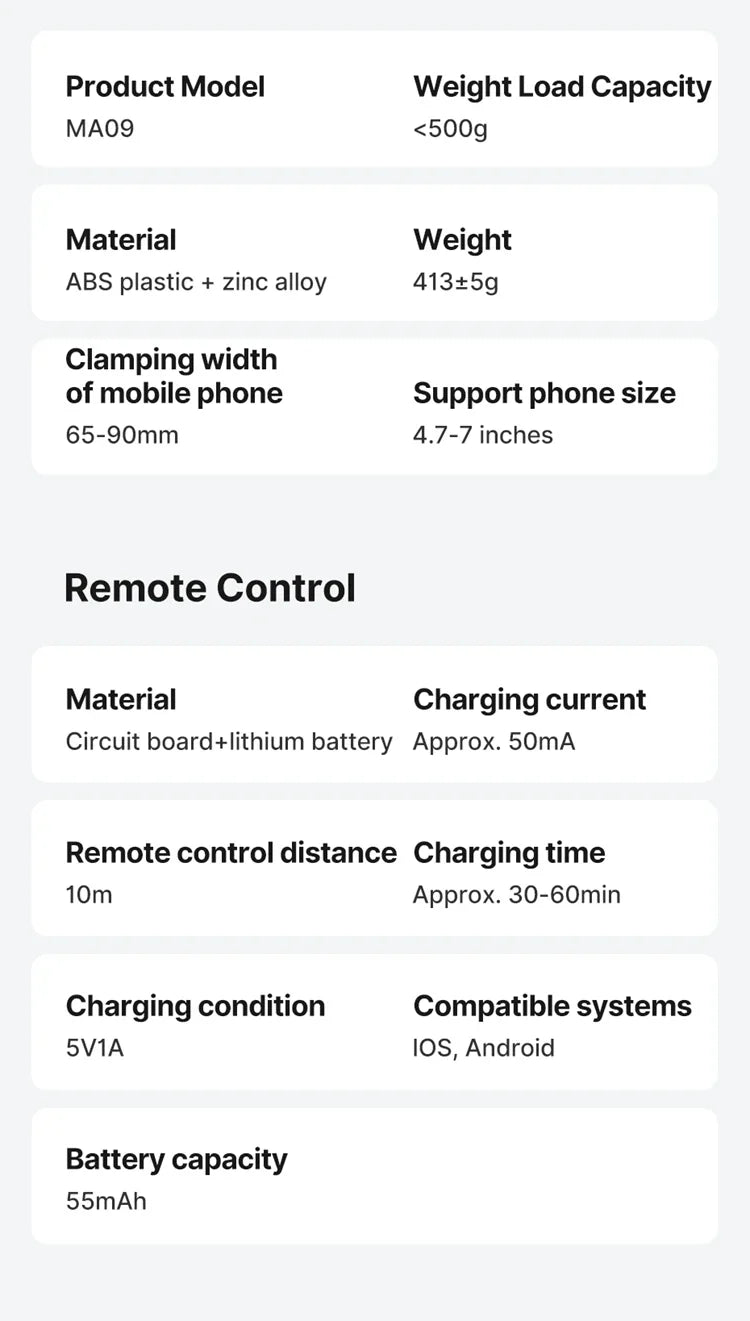 Ulanzi MA09 1.8m Selfie Stick Tripod – Remote Control Tripod for iPhone 16-13 Pro Max & Android with Panoramic Ball Head Holder