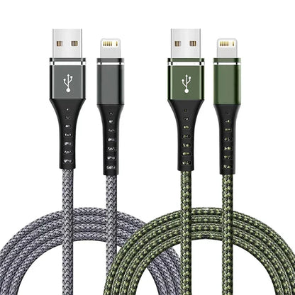 Original Lightning Cable USB – Fast Charging Wire for iPhone 14-6S Plus, X, XR, XS, 13, 12, 11 Pro Max, SE, Nylon Braided Charger Cord