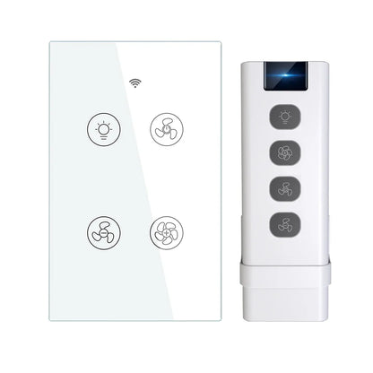 WiFi RF Smart Ceiling Fan Light – 2/3 Way Control, Speed Control, Smart Life/Tuya App, Alexa & Google Home Compatible