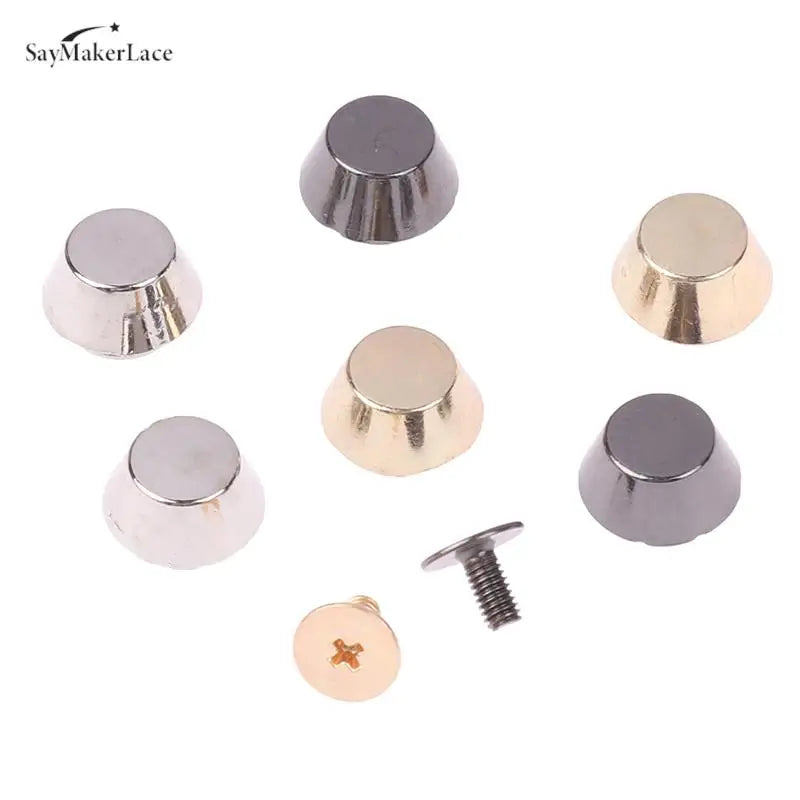 10 Sets Metal Bag Bottom Rivets – DIY Leather Stud Feet Studs for Bag Wear Protection, Strap & Belt Accessories Hardware Kit