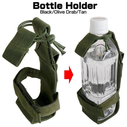 MOLLE Nylon Water Bottle Holder – Outdoor Camping & Hiking Belt Pouch for Canteen Carrier