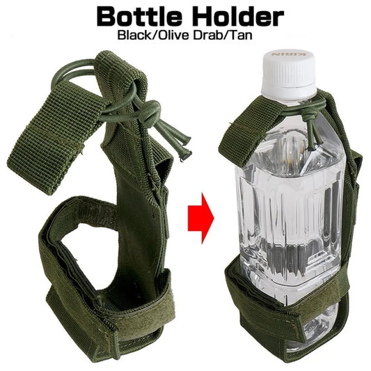 MOLLE Nylon Water Bottle Holder – Outdoor Camping & Hiking Belt Pouch for Canteen Carrier