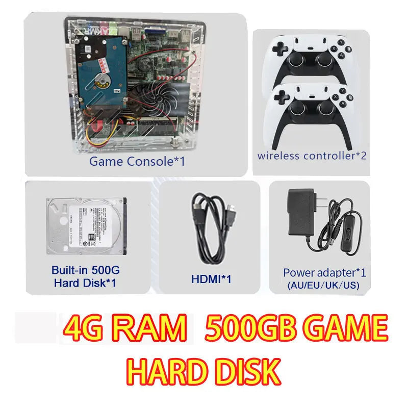 NEW Super Console U7 Plug & Play Retro Game Console – 1TB HDD, 70,000+ Games, Windows 11, 4GB RAM, 60 Emulators (PS2, Wii, PSP, GameCube) for TV Gaming